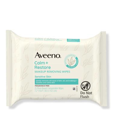 Aveeno Calm + Restore Makeup Remover Wipes 25 ct