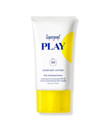 Supergoop! Travel Size PLAY Everyday Lotion SPF 30 with Sunflower Extract PA++++ 2.4 oz