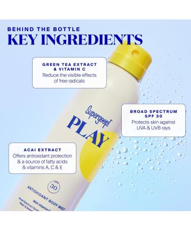 Supergoop! PLAY Antioxidant Body Sunscreen Mist with Vitamin C SPF 30 6.0 oz - Transform Your Style with the Best Innovation Today! - Buy Online on GoSupps.com
