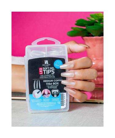 Discover Red Carpet Manicure LED Soft Gel Medium Coffin Nail Tips 110 ct - Elevate Your Style Instantly! - Buy Online on GoSupps.com