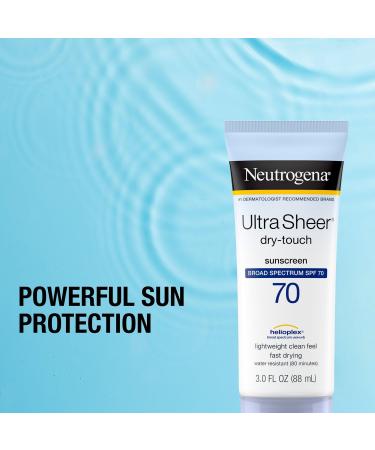 Discover Neutrogena Ultra Sheer Dry-Touch Sunscreen Lotion Broad Spectrum SPF 70 3.0 oz - Elevate Your Style Instantly! - Buy Online on GoSupps.com