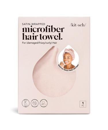 Discover Kitsch Quick Drying Satin Lined Microfiber Hair Towel Blush 1 ct - Elevate Your Style Instantly! - Buy Online on GoSupps.com