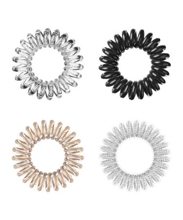 Discover Invisibobble ORIGINAL Spiral Hair Tie Value Pack- Clear, Black & Metallic 8 ct - Elevate Your Style Instantly! - Buy Online on GoSupps.com