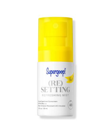 Supergoop! Mini (Re)Setting Refreshing Mist Sunscreen SPF 40 1.0 oz