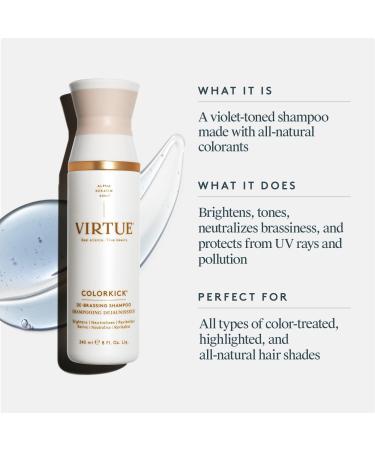 Discover Virtue ColorKick Blue-Purple De-Brassing Shampoo 8.0 oz - Elevate Your Style Instantly! - Buy Online on GoSupps.com