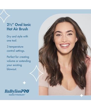 Discover BaBylissPRO Nano Titanium 2 1/2'' Oval Ionic Hot Air Brush - Elevate Your Style Instantly! - Buy Online on GoSupps.com