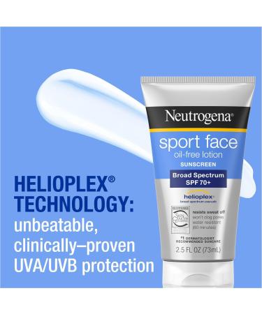 Discover Neutrogena Sport Face Oil-Free Lotion Sunscreen, SPF 70+ 2.5 oz - Elevate Your Style Instantly! - Buy Online on GoSupps.com