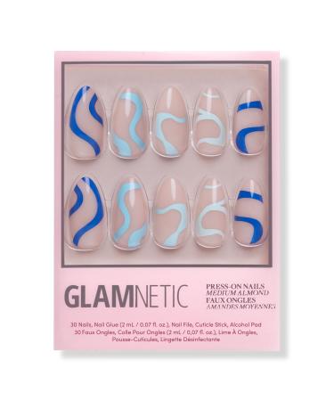 Glamnetic Wavy Blues Press-On Nails