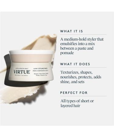 Virtue 6-in-1 Flexible Hold Shea Butter Hair Styling Paste 1.7 oz - Transform Your Style with the Best Innovation Today! - Buy Online on GoSupps.com