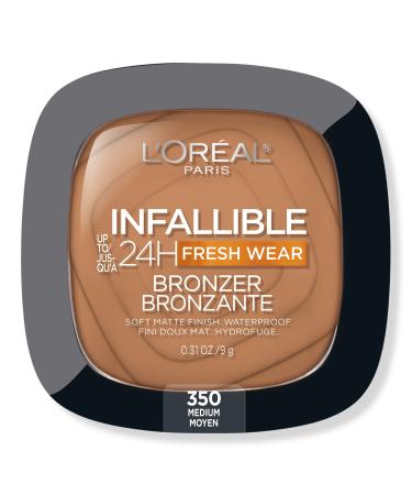 L'Oréal Infallible 24H Fresh Wear Soft Matte Bronzer 350 Medium 0.31 oz
