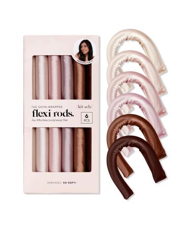Kitsch Rosewood Satin Flexi Rods 6 ct