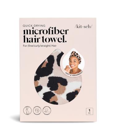 Kitsch Leopard Quick Dry Microfiber Hair Towel 1 ct - Transform Your Style with the Best Innovation Today! - Buy Online on GoSupps.com