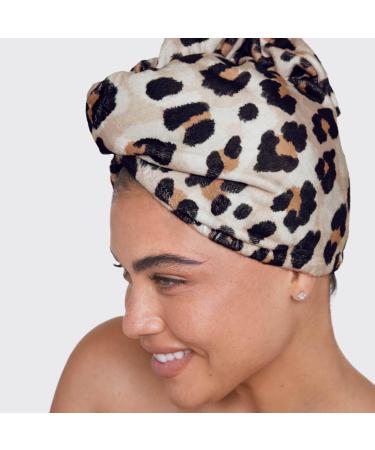 Kitsch Leopard Quick Dry Microfiber Hair Towel 1 ct - Transform Your Style with the Best Innovation Today! - Buy Online on GoSupps.com