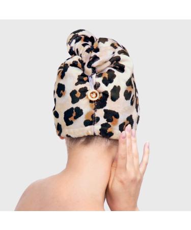 Kitsch Leopard Quick Dry Microfiber Hair Towel 1 ct - Transform Your Style with the Best Innovation Today! - Buy Online on GoSupps.com
