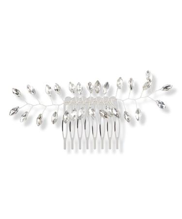 Scünci Silver & Rhinestone Hair Comb 1 ct
