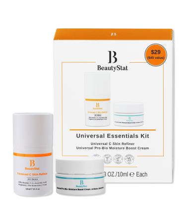 BeautyStat Cosmetics Universal Essentials 2 Piece Kit with Pro-Bio Cream and C Skin Refiner