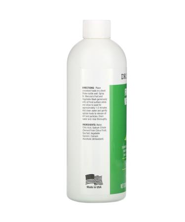 Dr. Mercola Fruit & Vegetable Wash 16 fl oz - Natural Produce Cleaner for Safe Eating - Buy Online on GoSupps.com