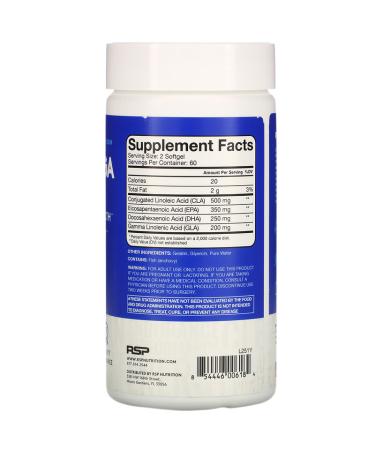 RSP Nutrition LeanOmega 120 Softgels - Premium Omega-3 Supplement for Weight Management & Heart Health - Buy Online on GoSupps.com