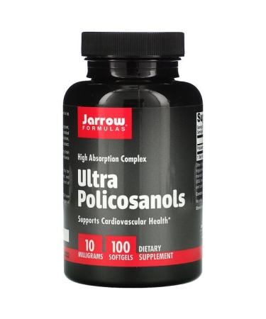 Jarrow Formulas Ultra Policosanols High Absorption Complex 10 mg 100 Softgels