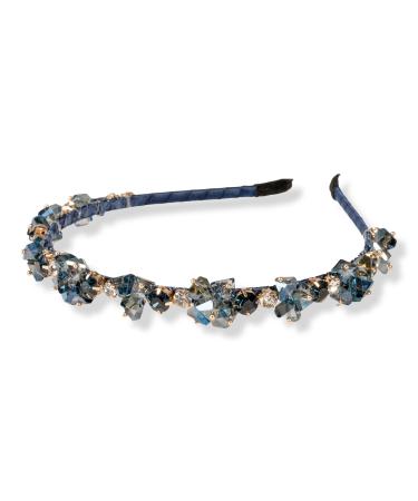 Locks & Mane Flourette Gemstone Headband Blue