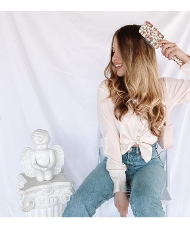 Discover The Vintage Cosmetic Company Floral Print Rectangular Paddle Hair Brush - Elevate Your Style Instantly! - Buy Online on GoSupps.com