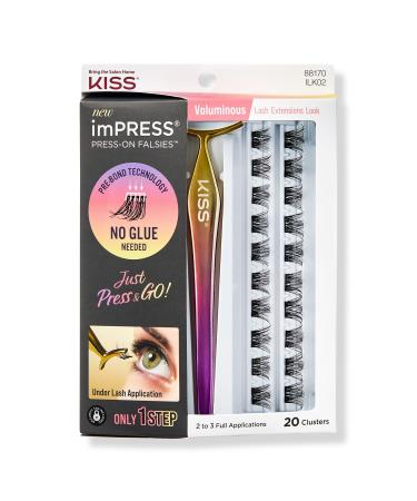 Kiss imPRESS Press-On Falsies Eyelash Clusters, Voluminous