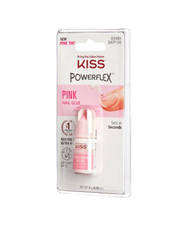Kiss Powerflex Pink Nail Glue 0.10 oz - Transform Your Style with the Best Innovation Today! - Buy Online on GoSupps.com