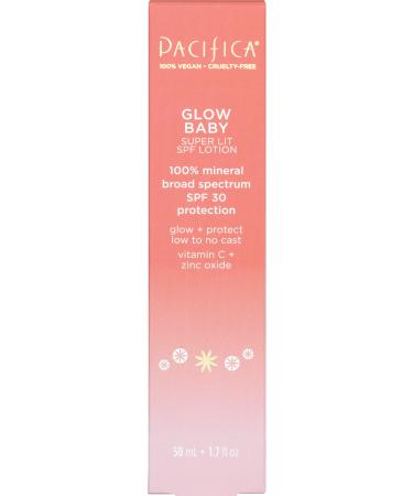 Discover Pacifica Glow Baby Super Lit SPF 30 Face Lotion - UVA/UVB Mineral Sunscreen 1.7 oz - Elevate Your Style Instantly! - Buy Online on GoSupps.com