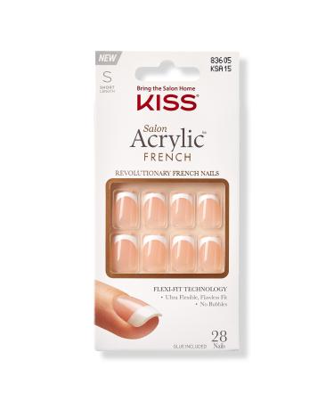 Kiss Salon Acrylic French Manicure Fashion Nails Bonjour