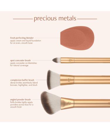 Discover EcoTools Precious Metals Face Blend + Sculpt Brush & Sponge Set - Elevate Your Style Instantly! - Buy Online on GoSupps.com