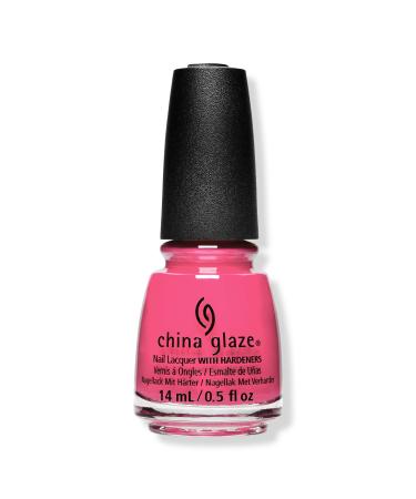 China Glaze Nail Lacquer with Hardeners Pink Voltage 0.5 oz