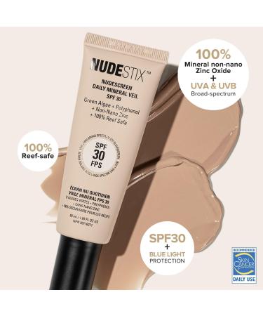 NUDESTIX NUDESCREEN Daily Mineral Veil SPF 30 Nude 1.69 oz - Transform Your Style with the Best Innovation Today! - Buy Online on GoSupps.com