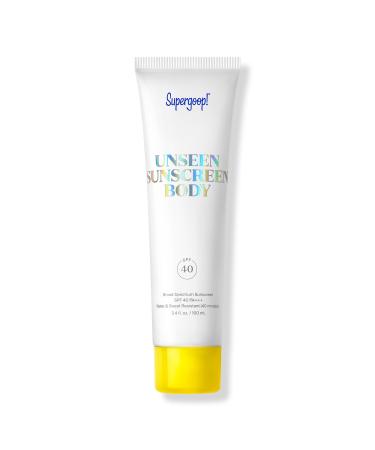 Supergoop! Unseen Sunscreen Body SPF 40 Invisible Sun Protection 3.4 oz
