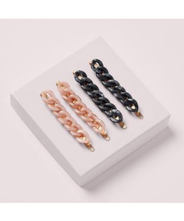 The Hair Edit Marble Chain Link Bobby Pins 4 ct - Discover Premium Quality Shop now! - Buy Online on GoSupps.com