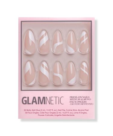Glamnetic Marshmallow Swirl Press-On Nails