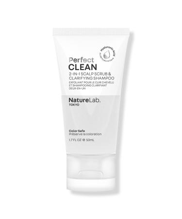 NatureLab. Tokyo Travel Size Perfect Clean 2-In-1 Scalp Scrub & Clarifying Shampoo 1.7 oz