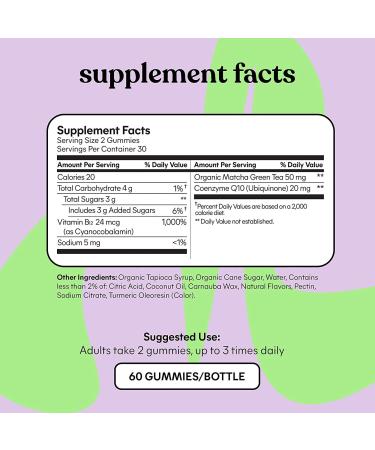 Lemme Matcha: Energy B12 Gummies 60 ct - Transform Your Style with the Best Innovation Today! - Buy Online on GoSupps.com