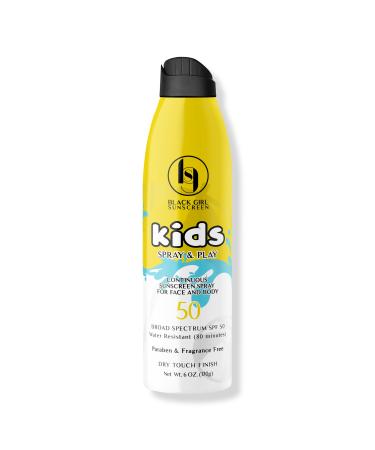 Black Girl Sunscreen Kids Spray & Play SPF 50 Sunscreen 6.0 oz