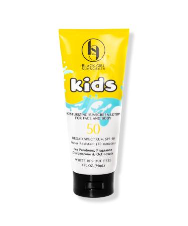 Black Girl Sunscreen Kids Moisturizing Broad Spectrum SPF 50 3.0 oz