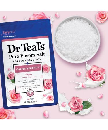 Dr Teal's Pure Epsom Salt Soak, Calm & Serenity with Rose Essential Oil 48 oz - Transform Your Style with the Best Innovation Today! - Buy Online on GoSupps.com