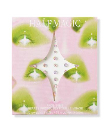 HALF MAGIC Iridescent Sparkle Self-Adhesive Face Gems 72 ct