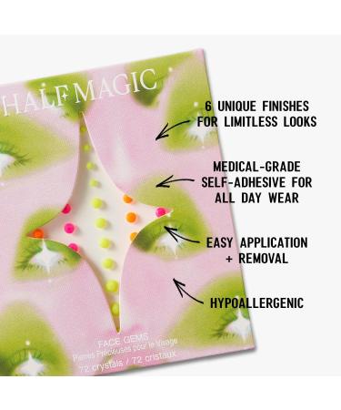 HALF MAGIC Solid Neon Self-Adhesive Face Gems 72 ct - Transform Your Style with the Best Innovation Today! - Buy Online on GoSupps.com