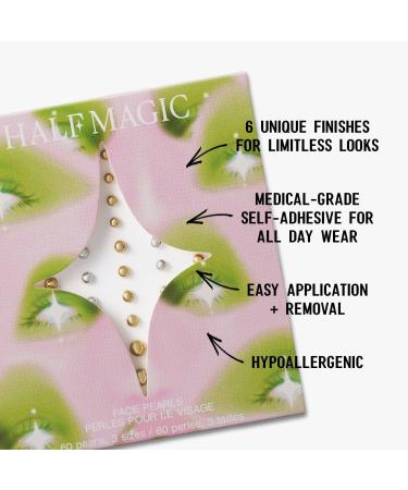Discover HALF MAGIC Bold Metallic Self-Adhesive Face Pearls 60 ct - Elevate Your Style Instantly! - Buy Online on GoSupps.com