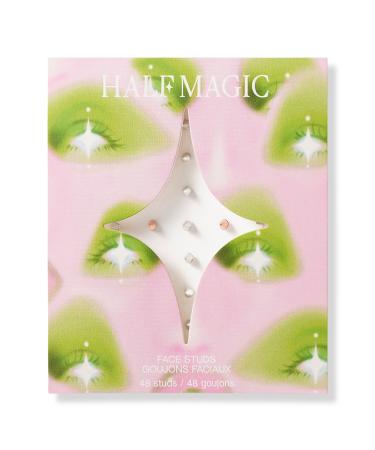 HALF MAGIC Bold Metallic Self-Adhesive Face Studs 48 ct