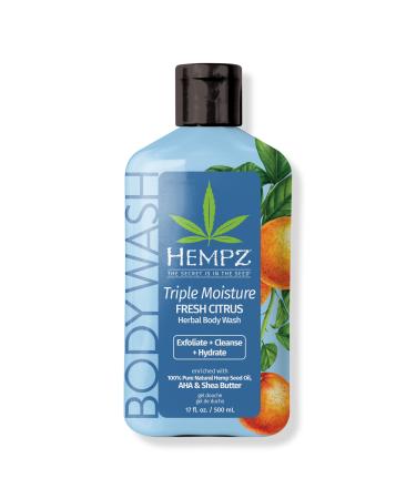 Hempz Triple Moisture Fresh Citrus Herbal Body Wash 17 oz
