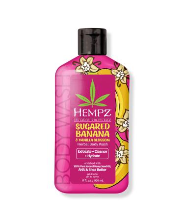 Hempz Sugared Banana & Vanilla Blossom Herbal Body Wash 17 oz