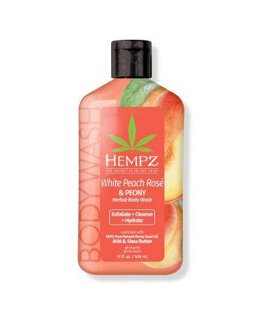 Hempz White Peach Rose & Peony Herbal Body Wash 17 oz