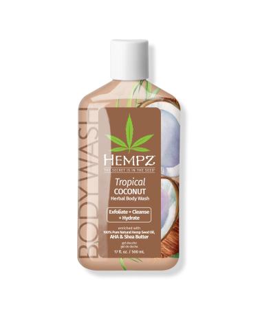 Hempz Limited Edition Tropical Coconut Herbal Body Wash 17 oz