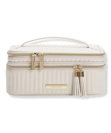 Tartan + Twine Vertical Quilted Train Case With Mirror