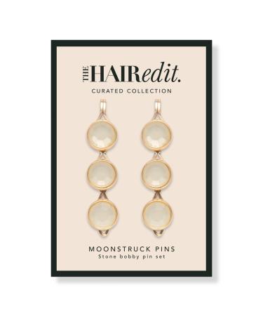 The Hair Edit Moonstruck Faceted Stone Bobby Pins 2 ct
